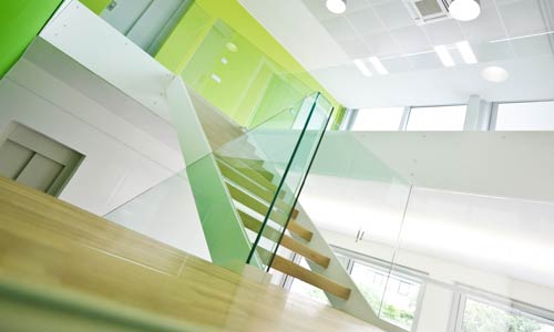 Clean commercial property staircase